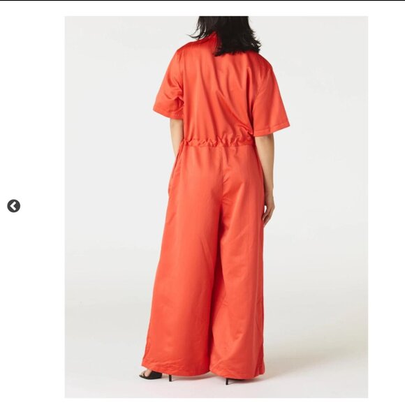 Nike Air Jordan Women's Medium Heritage Crimson Flight Suit Jumpsuit Red Loose - Picture 3 of 16